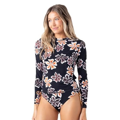 Roxy Womens Long Sleeve Rashguard ? UPF 50+ Sun Protection, Swim, Surf, Beach Volley, Yoga, Quick-Dry Swim Shirt