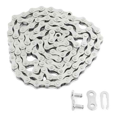 WEEROCK Bike Chain Single Speed 1 Speed Bicycle Chains 1/2" x 1/8" x 104 Links