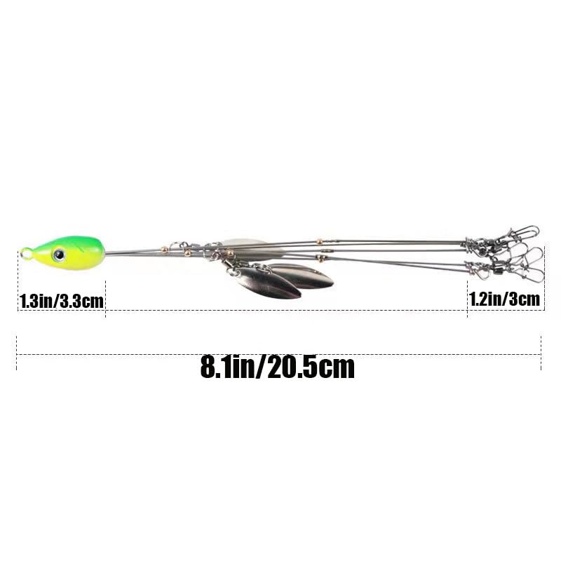 4Pack Premium18g 5 Arm Alabama Rig Head Umbrella Fishing Group Lures Bass Swimming Baits(Multicolor)