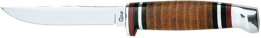 Case WR XX Pocket Knife Fixed Blade Polished Leather Item #379 - (M 3 Finn SS) - Length Closed: 6 1/2 Overall Inches