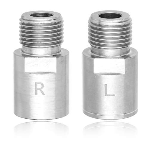 Bike Pedal Extenders 1 Pair Steel Bicycle Pedal Adapter Fit 9/16 Inch Spindle One Size