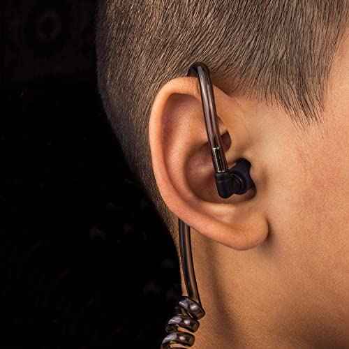 Replacement Acoustic Coil Tube for Two Way Radio Earpiece and Headset, Surgical Grade UV Resistant Acoustic Tube (Black)