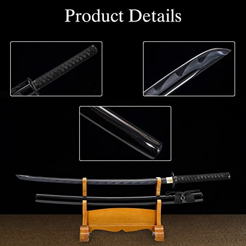 Full Tang Handmade Black Katana Sword for Collection & Display