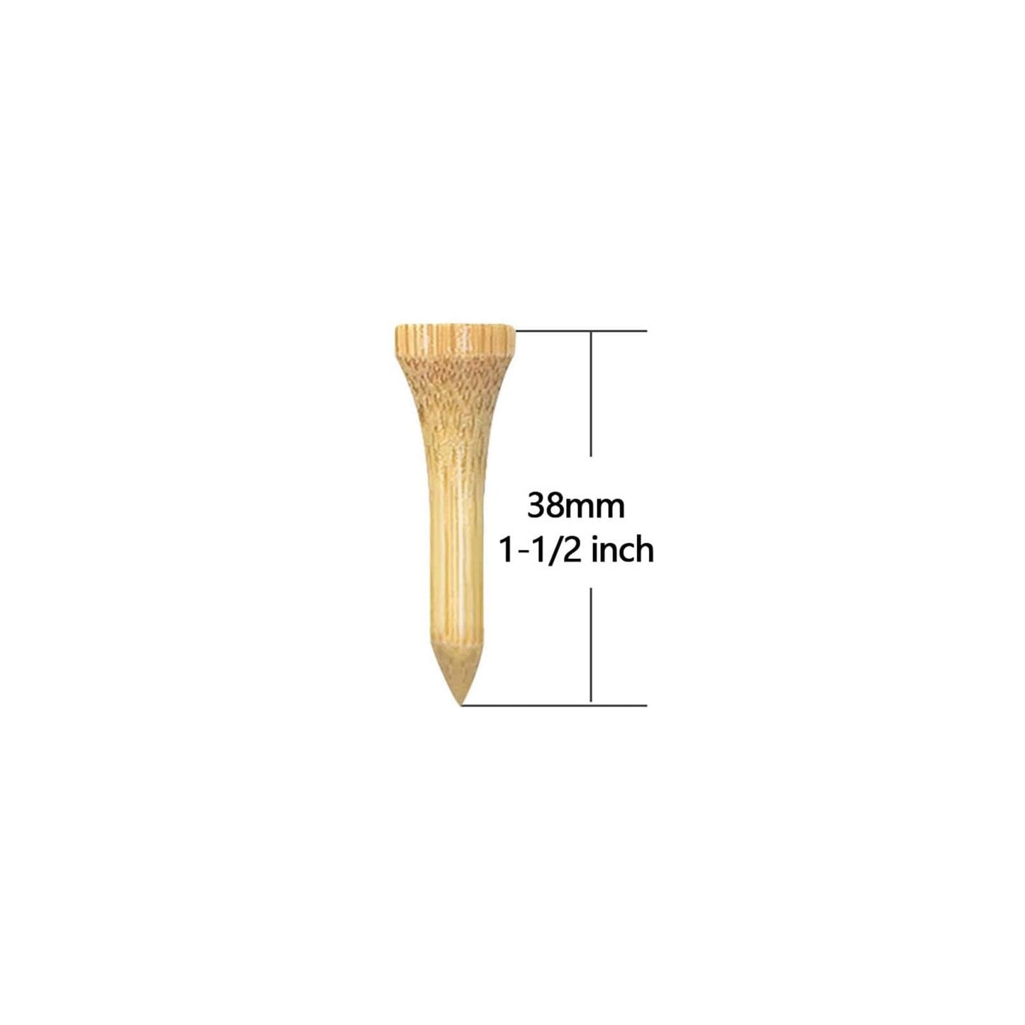 Zivisk Wooden Golf Tees 1-1/2" 100 Count 38mm Natural