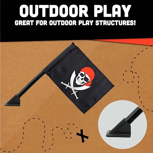 Small Pirate Flag Swing Set Accessory - Kids Outdoor Play Toy