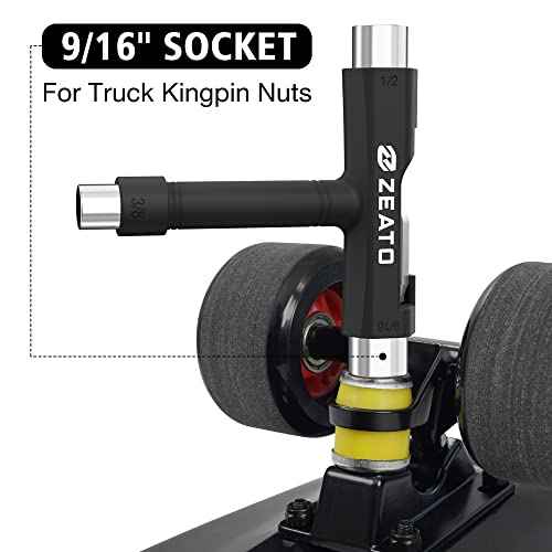 All-in-One Skate Tools Multi-Function Portable Skateboard T Tool Accessory with T-Type Allen Key and L-Type Phillips Head Wrench Screwdriver