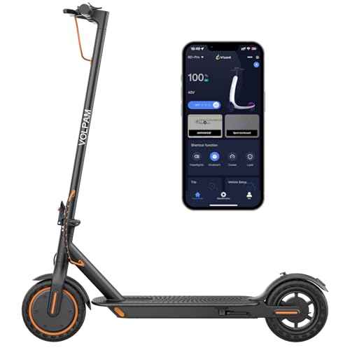 VOLPAM Electric Scooter, 350W/500W Powerful Motor, 8.5"/10" Solid Tires, 19/22Mph, 28/21/12 Miles Range,Dual Braking