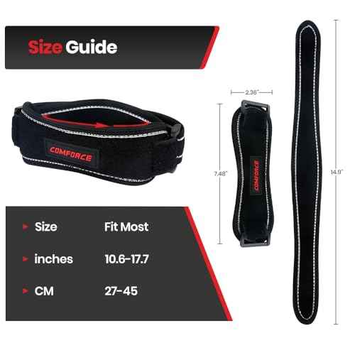 Patella Tendon Support Strap - Patellar Knee Strap for Men & Women, Non-Slip Knee Brace for Running, Basketball, Hiking, Soccer, Volleyball & Squats, Pain Relief for Arthritis, ACL, Meniscus Tears