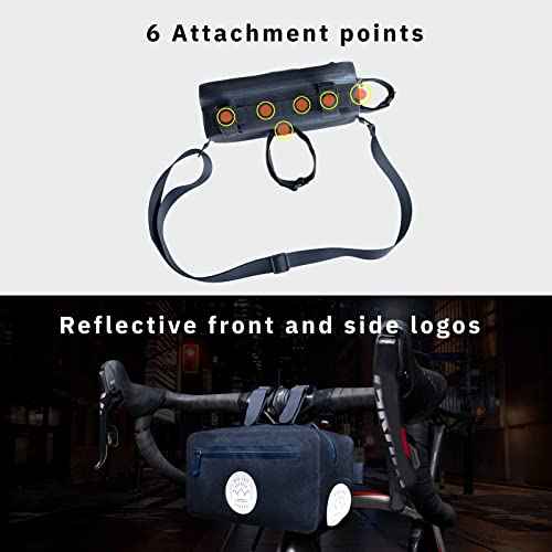 Bike Handlebar Bag | Bicycle Front Bag | Bike Frame Bag | Shoulder Bag | Waterproof Lightweight Storage for Biking, Cycling, and Scooters | Designer Bike Accessories and Mountain Bike Accessories