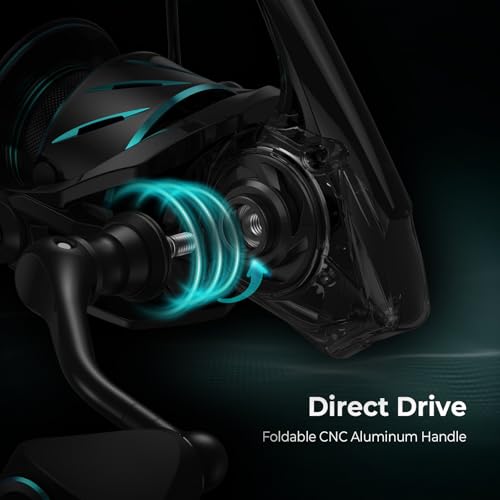 KastKing Verus Spinning Fishing Reel, Size 3000, Black, 6.2:1