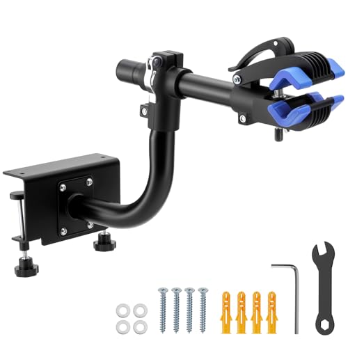 Adjustable Truck Bed Bike Rack for Pickup with 360° Swivel Clamp