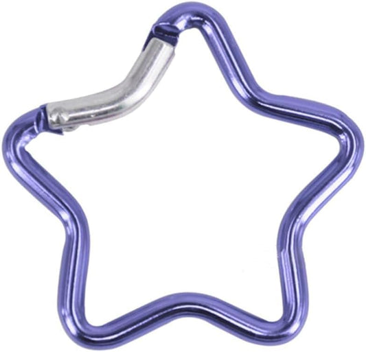 1 Pcs Purple Carabiner Clip Star Shaped Climbing Buckle Aluminum Alloy Heavy Duty Keyring Hook for Camping Fishing Hiking Traveling Aluminum Key Chain Clip， Keychain Carabiners，Accessories