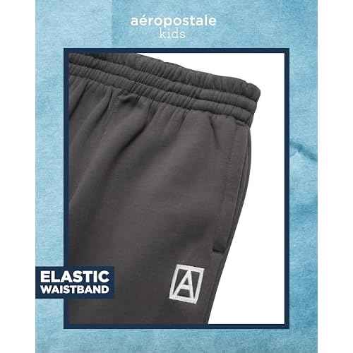 AEROPOSTALE Boys Sweat Set - 3 Piece Pullover Boys Hoodie Puffer Vest and Jogger Sweatpants Kids Youth Matching Set (8-12)