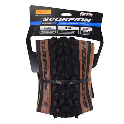 Pirelli Scorpion Enduro S Classic (29" x 2.6) Mountain Bicycle Tire for Extreme Enduro Riding, Tubeless Ready Clincher TLR, Enduro HardWall MTB Casing