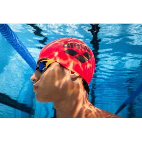 Arena Unisex Big Logo Silicone Swim Cap Women and Men Fitness Swimmers Intensive Training Durable Soft Elastic Bathing Cap