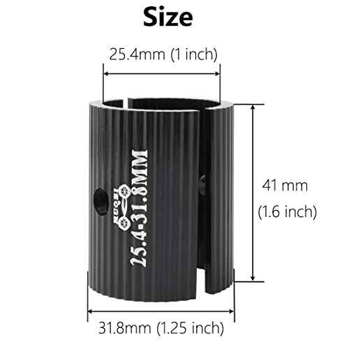1Pair Bike Handlebars Shim Bicycle Clamp Spacers 25.4-31.8MM Conversion Adapter Cycling Aluminum Alloy Stems Reducer Mountain Bike Parts and Components