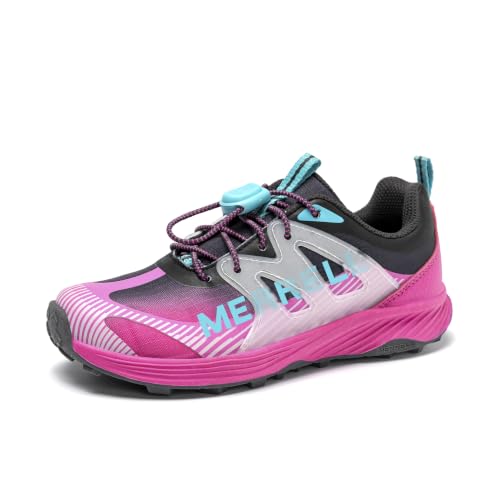 Merrell Kids' Agility Peak Trail Runners - Big Kid Charcoal Pink Shoes