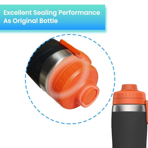 BOSORIO 4 Pcs Gaskets and Spill Stoppers Compatible with Gatorade Stainless Steel Sport Bottle 26oz, Replacement Lid Parts Rubber Seal Mouth Plug for Drink-Thru Cap