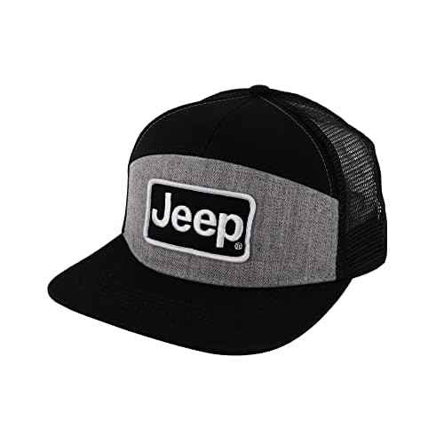 Jeep Premium 7 Panel Flatbill Snapback Patch Dad Hat for Men Baseball Cap Polo Hats
