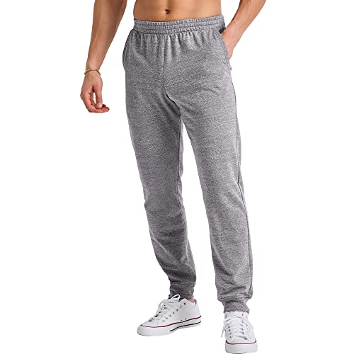 Hanes Men's Originals French Terry Joggers X-Large Black 50r Pe Heather - Lightweight Sweatpants with Pockets
