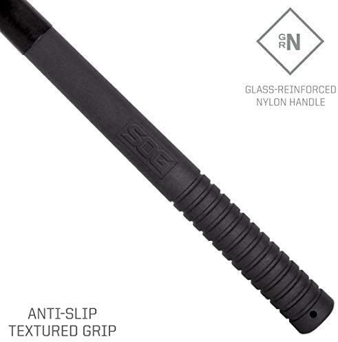 Survival Hawk Tactical Hatchet - Multi-Purpose Outdoor Tool with Fire Starter & Paracord Handle (SK1001-CP), Black