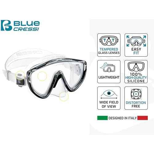 Cressi Junior Mask & Snorkel Kit- Lightweight and Comfortable - Tinetto & Mini Island- Designed in Italy by Cressi
