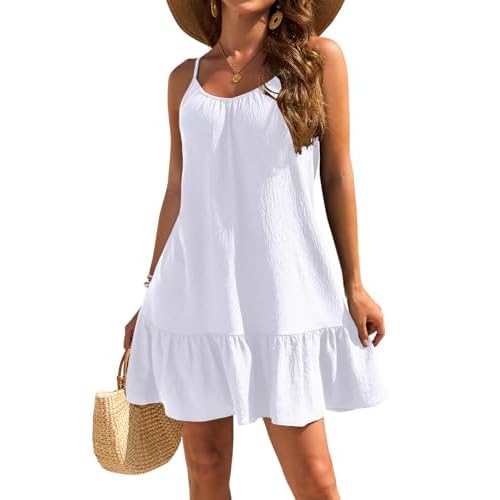 Halife Swimsuit Coverup for Women 2025 Vacation Beach Cover Ups Spaghetti Straps Bathing Suit Cover Up Sundress