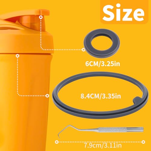 9PCS Shaker Bottle Gasket Replacement for BlenderBottle Strada Shaker Cup Stainless Steel Water Bottle£¬Wire Whisk Bottle Gasket£¬Compatible with Blender Bottle Strada Protein Shaker Bottle£¨Flip lid£©
