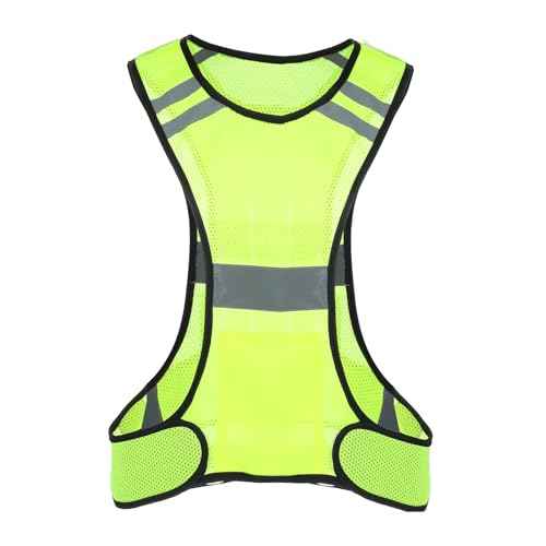 Reflective Running Vest Safety Running Gear High Visibility Reflector Vest with Large Pocket for Runners Biking Walking Women Men Lightweight Comfy