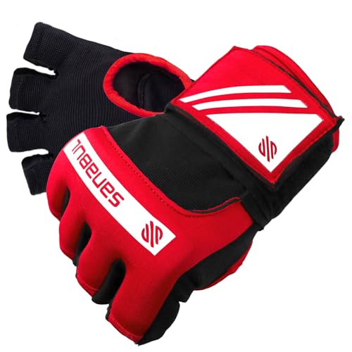 Sanabul Gel Boxing Hand Wraps Large X-Large Red White for Men & Women