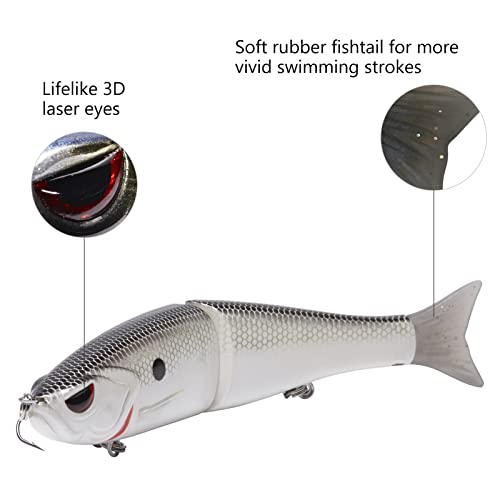 Bassdash SwimShad Glide Baits Jointed Swimbait Bass Pike Salmon Trout Muskie Fishing Lure