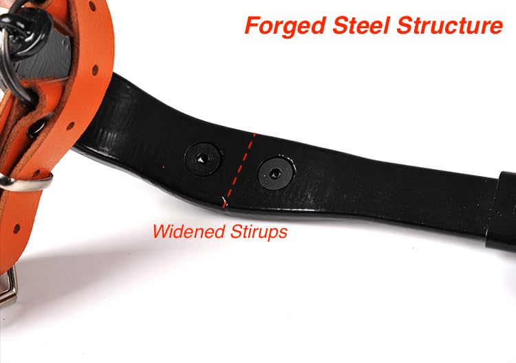 Forged Steel Tree Climbing Spikes, Adjustable Tree Climbing Gear, Climbing Spurs Gaffs with Leather Pads, Arborist Climbing Equipment Tree Work Hunting Gear with Straps & Gloves