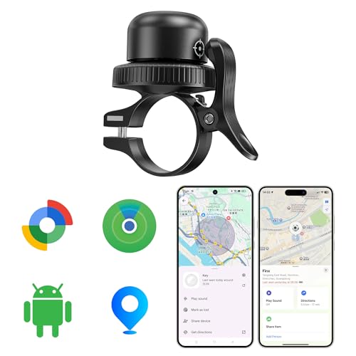 Anti-Theft Bike Bell with Bluetooth Tracker for iOS & Android - Black