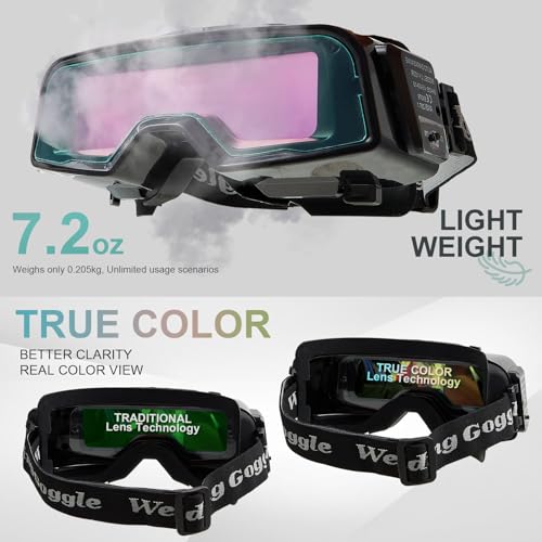 Auto-Darkening Welding Glasses for Cutting and Grinding Safety 4.82x1.38