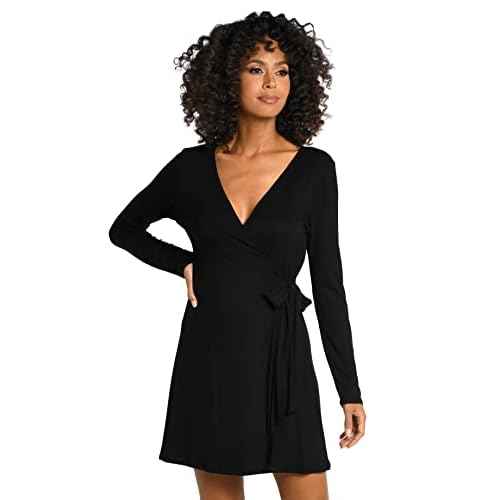 La Blanca womens Long Sleeve Mini Dress Swimsuit Cover Up