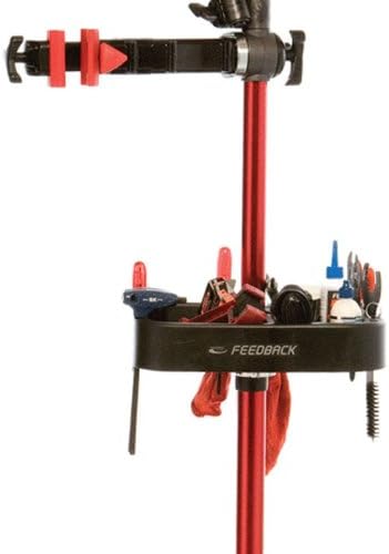 Feedback Sports | Ultralight Bike Repair Stand | Bicycle Workstand W/Tripod Base | Lightweight and Durable Aluminum | Red (Red, Ultralight)