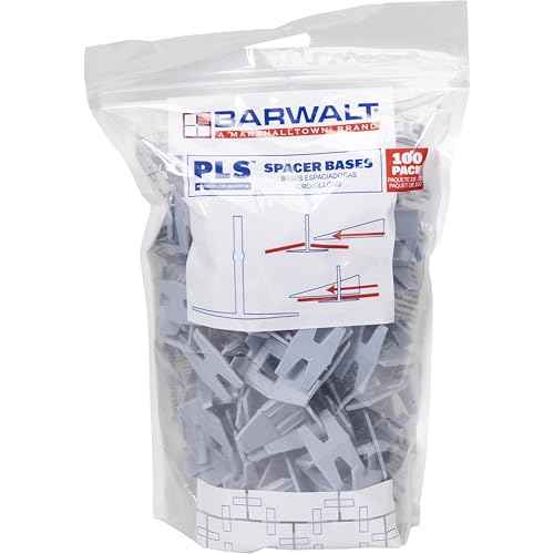 BARWALT PLS 1/8 Inch Tile Leveling System, Tile Spacer Bases, 100 Pack, BWTLS3