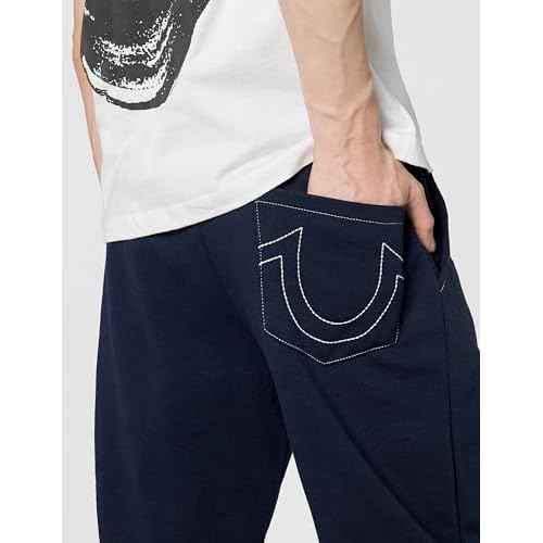 True Religion Mens Classic Logo Jogger Sweatpant