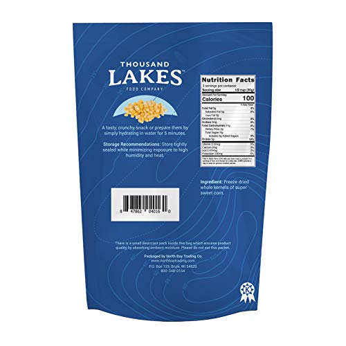 Freeze Dried Sweet Corn 2-Pack - 3.6 oz Each, No Additives, Healthy Snack