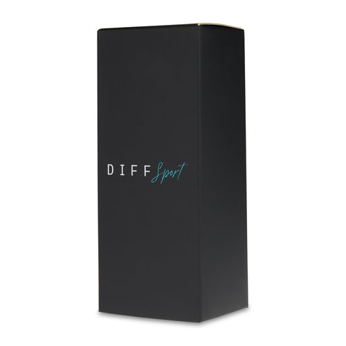 DIFF Sport Flash Square Polarized Sunglasses UV400 Protection, Slate Grey + Grey Gradient W/Silver Flash