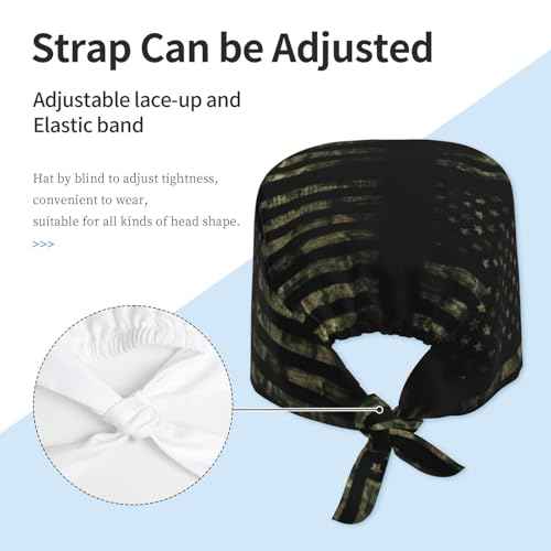Adjustable Working Cap Breathable Unisex Women Men Elastic Bandage Tie Back Hats Scrub Nursing Doctor Surgeon Cap