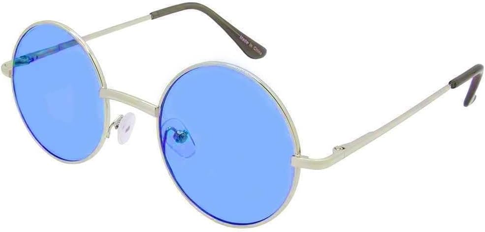 OWL Round Sunglasses Metal Frame Hippie Sunglasses UV400 Polycarbonate Circle Lens John Lennon Sunglasses for Men Women