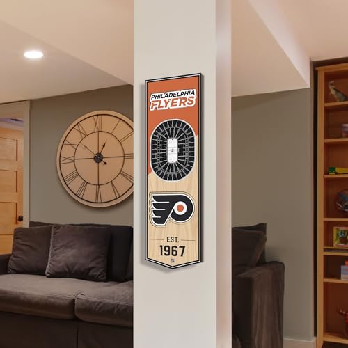 Philadelphia Flyers NHL 3D Stadium Banner - 6x19 Inch Wall Decor - YouTheFan