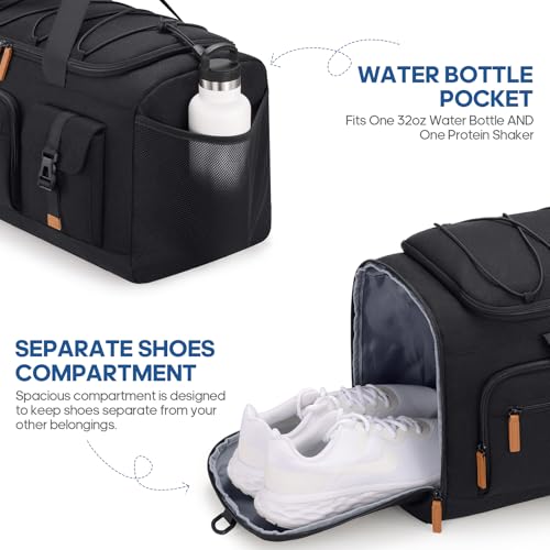Gym Bag for Men & Women with Shoe & Laptop Compartments - Waterproof Sport Duffle
