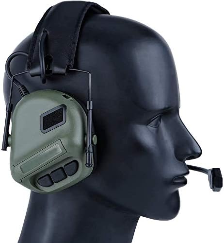 ATAIRSOFT Tactical Headset Wargame Hunting Headphone Without Noise Cancellation Function (Black)