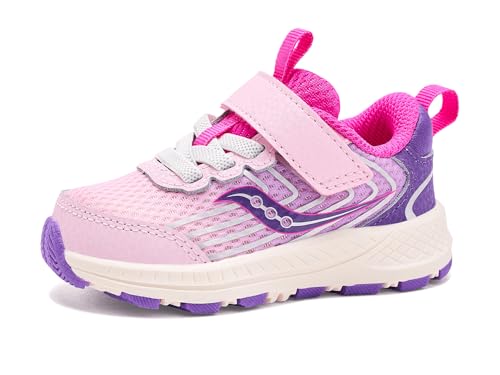 Saucony Unisex-Child Wind 3.0 Jr Sneakers - Pink & Purple, Little Kid Size 11