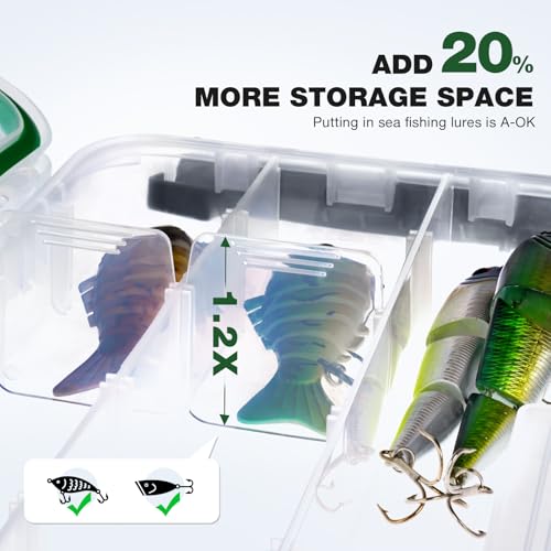 Ghosthorn Waterproof Fishing Tackle Box Organizer 3600 Lure Storage 2 Pack