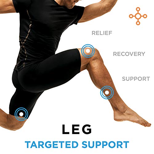 Unisex Compression Leg Sleeve with Copper Infusion - Medium, Black