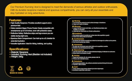 ISEYOU Running Vest for Women Men, Reflective Hydration Vest with Adjustable Waistband & Phone Pocket, Lightweight Breathable Running Water Vest for Jogging Hiking Trail Cycling and Marathon Race