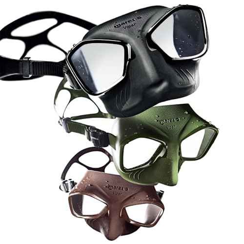 Mares Viper Mask for Freediving and Spearfishing - Low Volume Wide-Field Diving Mask with Fog-Resistant Silicone Skirt & Ergonomic Strap